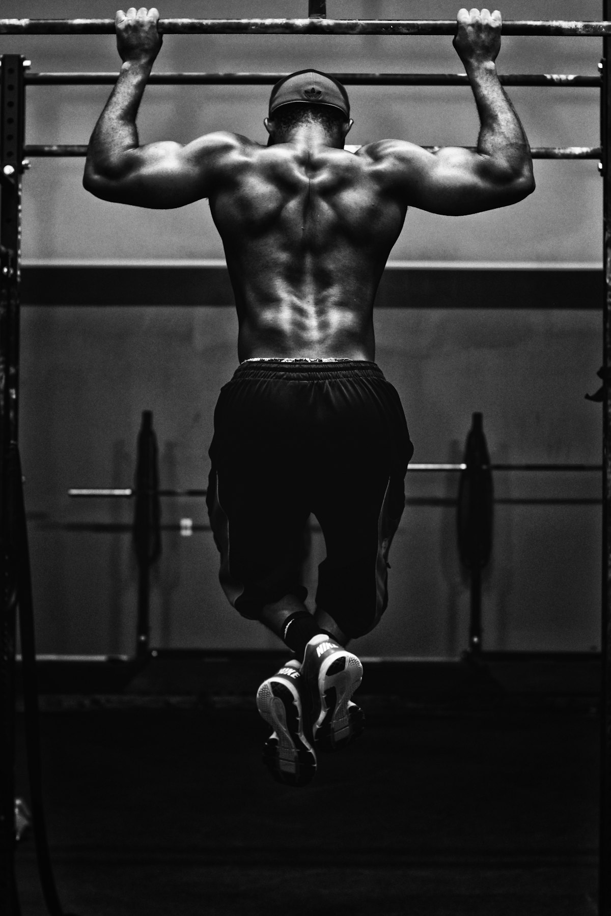 Fighter training in the gym before a big bout